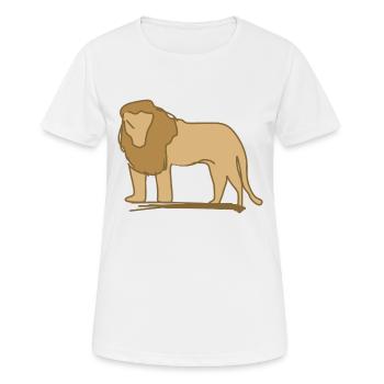 Lion Symbol Animal Predator brown - Women's Breathable T-Shirt - white - Front - AI Model Female 172 dark (172cm)