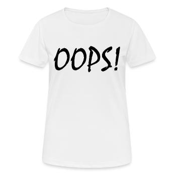 Oops - Women's Breathable T-Shirt - white - Front - AI Model Female 172 dark (172cm)