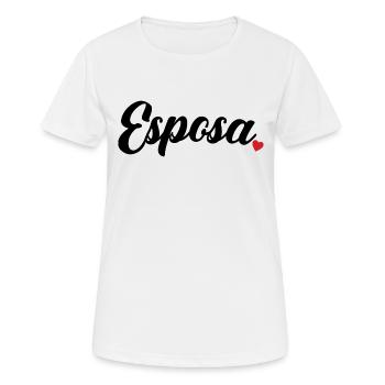 Esposa Cute Wife To Be Bride Couple Wedding Gift - Women's Breathable T-Shirt - white - Front - AI Model Female 172 dark (172cm)