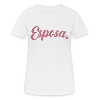 Esposa Cute Wife To Be Bride Couple Wedding Gift - Women's Breathable T-Shirt - white - Front - AI Model Female 172 dark (172cm)