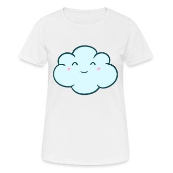 Doux nuage - T-shirt respirant Femme - blanc - Devant - AI Model Female 172 dark (172cm)