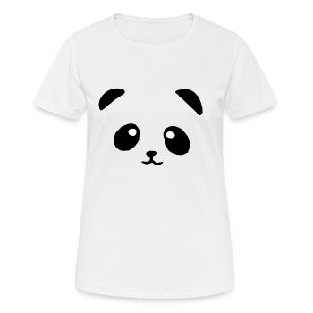 panda face - T-shirt respirant Femme - blanc - Devant - AI Model Female 172 dark (172cm)