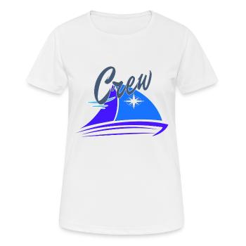 Crew auf Segelboot Segler Boot Skipper Besatzung - Frauen T-Shirt atmungsaktiv - Weiß - Vorne - AI Model Female 172 dark (172cm)