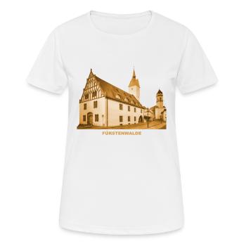 Fürstenwalde Dom St. Marien Spree Brandenburg - Frauen T-Shirt atmungsaktiv - Weiß - Vorne - AI Model Female 172 dark (172cm)