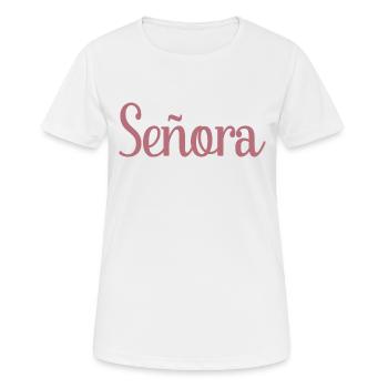 Señora Engagement Bride To Be Wedding Party - Women's Breathable T-Shirt - white - Front - AI Model Female 172 dark (172cm)