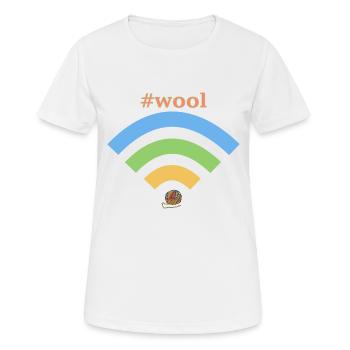 WiFi wool - Women's Breathable T-Shirt - white - Front - AI Model Female 172 dark (172cm)