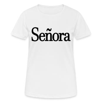 Señora Engagement Bride To Be Wedding Party - Women's Breathable T-Shirt - white - Front - AI Model Female 172 dark (172cm)