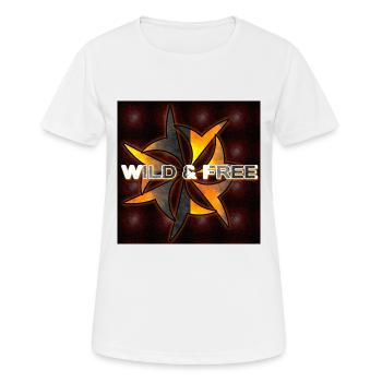 Wild & Free - Club WoW - T-shirt respirant Femme - blanc - Devant - AI Model Female 172 dark (172cm)