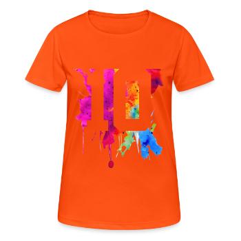 10 YEARS 10TH BIRTHDAY - Women's Breathable T-Shirt - neon orange - Front - AI Model Female 172 dark (172cm)
