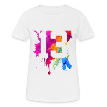 13 ANS 13E ANNIVERSAIRE - T-shirt respirant Femme - blanc - Devant - AI Model Female 172 dark (172cm)