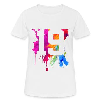 19 ANS 19E ANNIVERSAIRE - T-shirt respirant Femme - blanc - Devant - AI Model Female 172 dark (172cm)