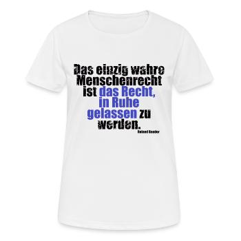 Menschenrecht Baader Zita - Frauen T-Shirt atmungsaktiv - Weiß - Vorne - AI Model Female 172 dark (172cm)