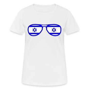 Israel - T-shirt respirant Femme - blanc - Devant - AI Model Female 172 dark (172cm)