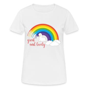 Great and lovely - T-shirt respirant Femme - blanc - Devant - AI Model Female 172 dark (172cm)