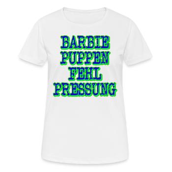 barbiepuppenfehlpressung dunkel - Frauen T-Shirt atmungsaktiv - Weiß - Vorne - AI Model Female 172 dark (172cm)