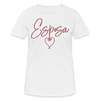 Esposa Cute Wife To Be Bride Couple Wedding Gift - Women's Breathable T-Shirt - white - Front - AI Model Female 172 dark (172cm)