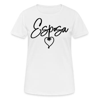 Esposa Cute Wife To Be Bride Couple Wedding Gift - Women's Breathable T-Shirt - white - Front - AI Model Female 172 dark (172cm)