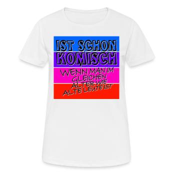 komisches alter schwarz - Frauen T-Shirt atmungsaktiv - Weiß - Vorne - AI Model Female 172 dark (172cm)