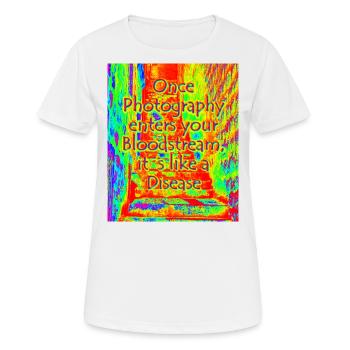 phtotography disease red - Frauen T-Shirt atmungsaktiv - Weiß - Vorne - AI Model Female 172 dark (172cm)