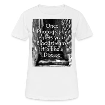 phtotography disease white - Frauen T-Shirt atmungsaktiv - Weiß - Vorne - AI Model Female 172 dark (172cm)