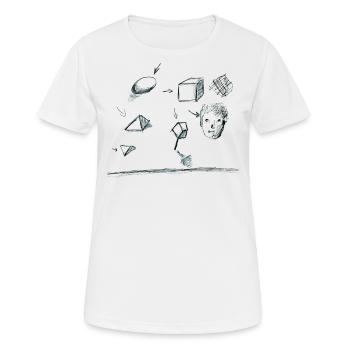 sketchbookpage 2 for white - Frauen T-Shirt atmungsaktiv - Weiß - Vorne - AI Model Female 172 dark (172cm)