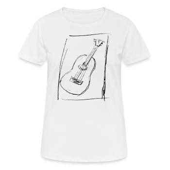 guitare pour lumineux - T-shirt respirant Femme - blanc - Devant - AI Model Female 172 dark (172cm)