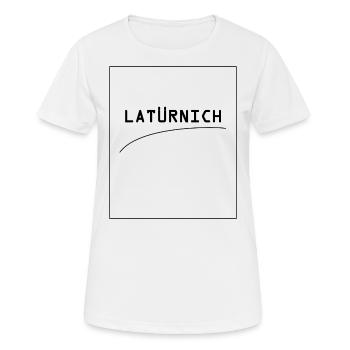 latürnich schwarz - Frauen T-Shirt atmungsaktiv - Weiß - Vorne - AI Model Female 172 dark (172cm)