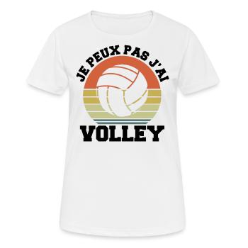 Ich kann nicht Ich habe Volley Humor Geschenk - Frauen T-Shirt atmungsaktiv - Weiß - Vorne - AI Model Female 172 dark (172cm)