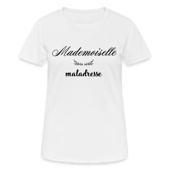 MADEMOISELLE MALADRESSE - T-shirt respirant Femme - blanc - Devant - AI Model Female 172 dark (172cm)