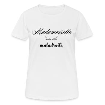 MADEMOISELLE MALADROITE - T-shirt respirant Femme - blanc - Devant - AI Model Female 172 dark (172cm)