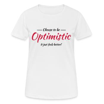 Choose to be optimistic - Women's Breathable T-Shirt - white - Front - AI Model Female 172 dark (172cm)