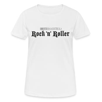 Bass Fretboard Petit Noir - T-shirt respirant Femme - blanc - Devant - AI Model Female 172 dark (172cm)