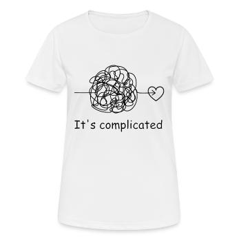 C'est compliqué - Amour - T-shirt respirant Femme - blanc - Devant - AI Model Female 172 dark (172cm)