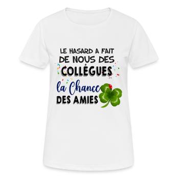 Hasard Collègue et Amies Cadeau Femme - T-shirt respirant Femme - blanc - Devant - AI Model Female 172 dark (172cm)