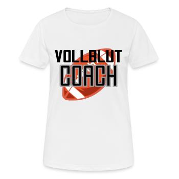 Entraîneur pur-sang Football - T-shirt respirant Femme - blanc - Devant - AI Model Female 172 dark (172cm)