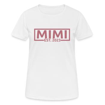 Mimi Est. 2023, Grandma To Be, Pregnancy Reveal - Women's Breathable T-Shirt - white - Front - AI Model Female 172 dark (172cm)