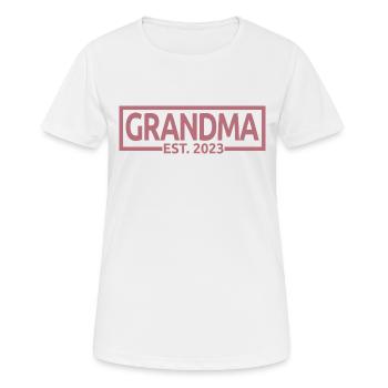 Grandma Est. 2023, Grandma To Be, Pregnancy Reveal - Women's Breathable T-Shirt - white - Front - AI Model Female 172 dark (172cm)