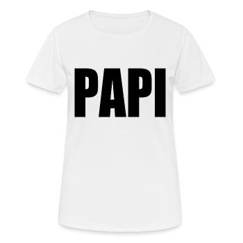 Papi - T-shirt respirant Femme - blanc - Devant - AI Model Female 172 dark (172cm)