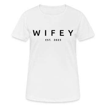 2023 Verlobung Brautdusche Hochzeit - Frauen T-Shirt atmungsaktiv - Weiß - Vorne - AI Model Female 172 dark (172cm)