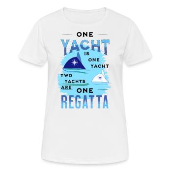 yacht voilier voilier régate skipper bateau - T-shirt respirant Femme - blanc - Devant - AI Model Female 172 dark (172cm)