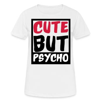 Mignon mais psycho | Couleurs changeantes - T-shirt respirant Femme - blanc - Devant - AI Model Female 172 dark (172cm)