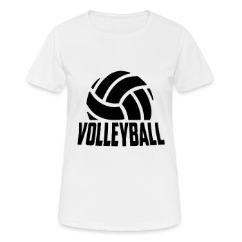 volleyball - Women's Breathable T-Shirt - white - Front - AI Model Female 172 dark (172cm)