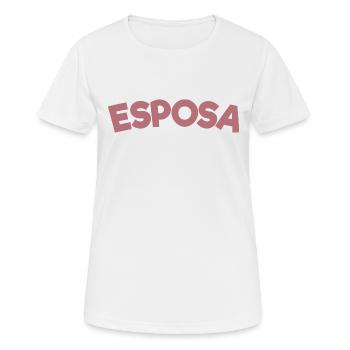 Esposa Cool Wife To Be Bride Couple Wedding Gift - Women's Breathable T-Shirt - white - Front - AI Model Female 172 dark (172cm)