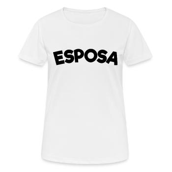 Esposa Cool Wife To Be Bride Couple Wedding Gift - Women's Breathable T-Shirt - white - Front - AI Model Female 172 dark (172cm)