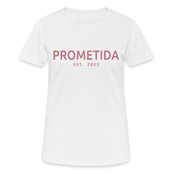 Prometida Est. 2022 Verlobte Verlobte Braut zu werden - Frauen T-Shirt atmungsaktiv - Weiß - Vorne - AI Model Female 172 dark (172cm)