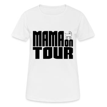 Maman en tournée - T-shirt respirant Femme - blanc - Devant - AI Model Female 172 dark (172cm)