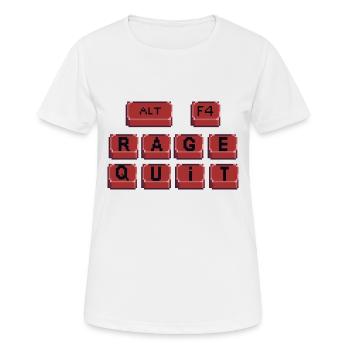 Rage quit - Women's Breathable T-Shirt - white - Front - AI Model Female 172 dark (172cm)
