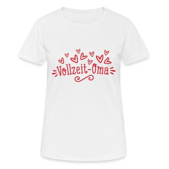 Vollzeit-Oma - Frauen T-Shirt atmungsaktiv - Weiß - Vorne - AI Model Female 172 dark (172cm)