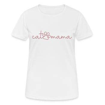 Cat Mama - Cute Paw Cat Lover Mom Cat Owner - Women's Breathable T-Shirt - white - Front - AI Model Female 172 dark (172cm)