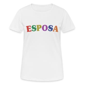 Esposa Cool Wife To Be Bride Couple Wedding Gift - Women's Breathable T-Shirt - white - Front - AI Model Female 172 dark (172cm)